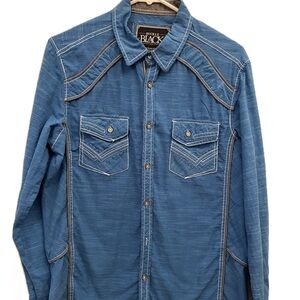 Buckle Black Cowboy Blue Western Shirt